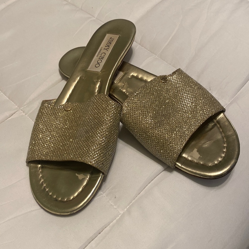 Jimmy Choo Gold Sandals